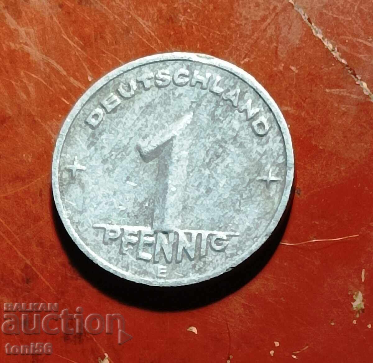 Germany 1 Pfennig 1950 E Germany 1 Pfennig 1950 E
