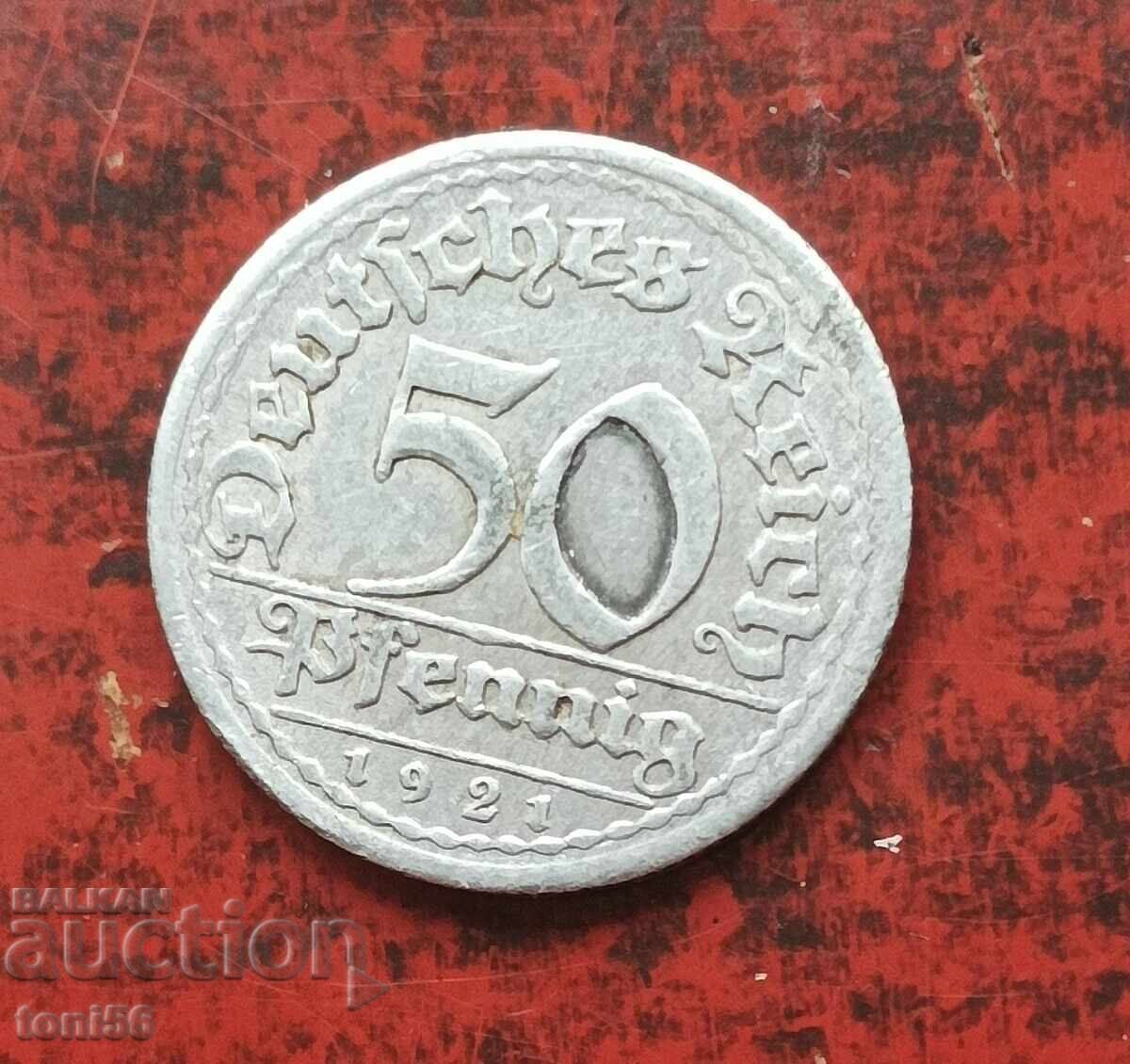Germany 50 pfennig 1921E Germany 50 pfennig 1921E