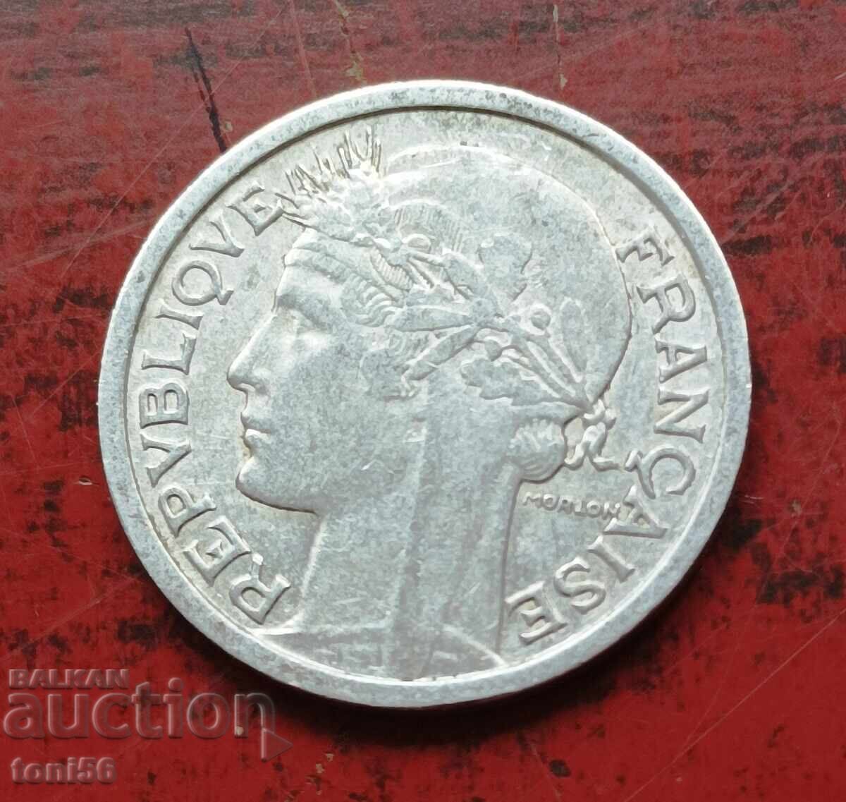 France 1 franc 1945 with price 0.70 BGN | € 0.36