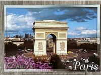 Paris France Arc de Triomphe Postcard