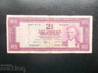 Turkey, 2 1/2 pounds, 1955, f/vf