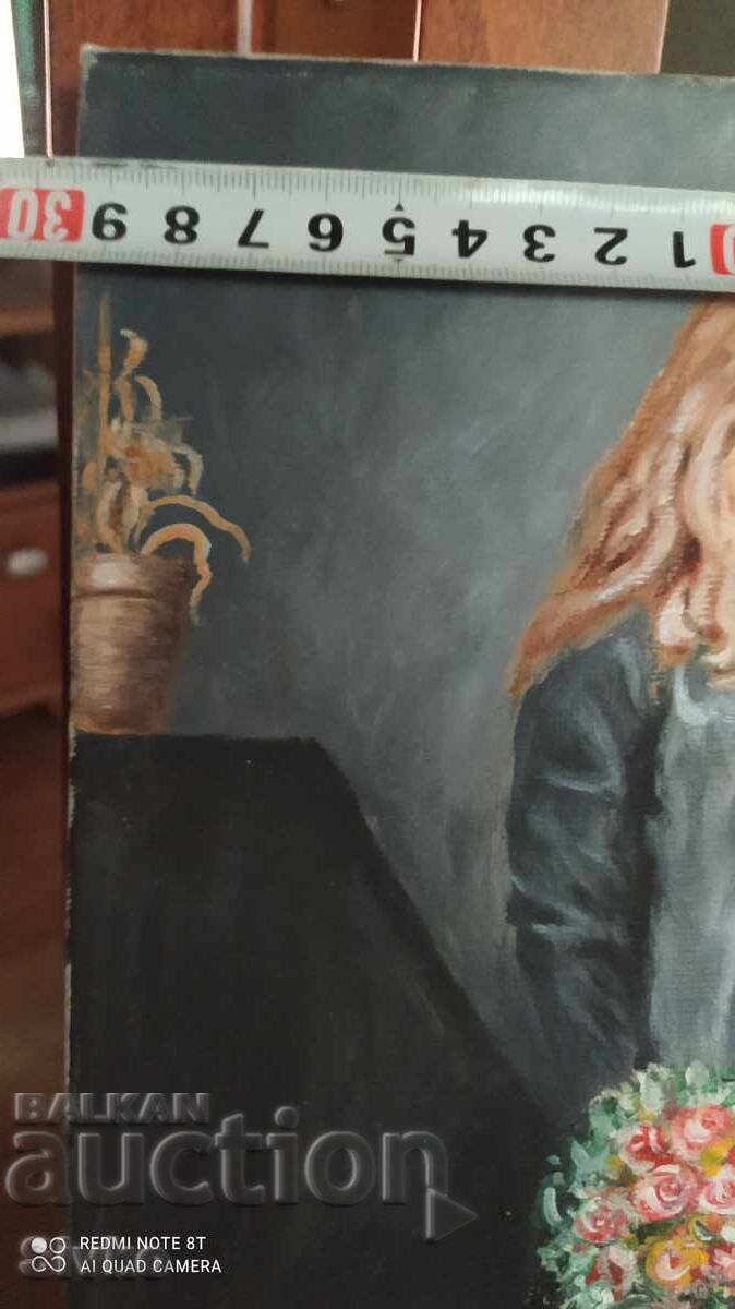 Аукцион Картина масло платно Прощаване с мама Аукцион Картина масло платно Прощаване с мама