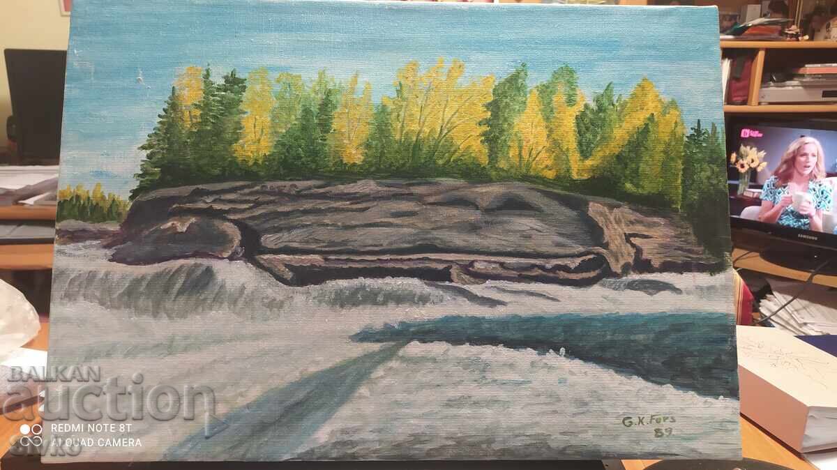 Oil painting on canvas The Rock Oil painting on canvas The Rock