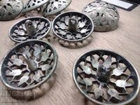 8pcs silver buttons