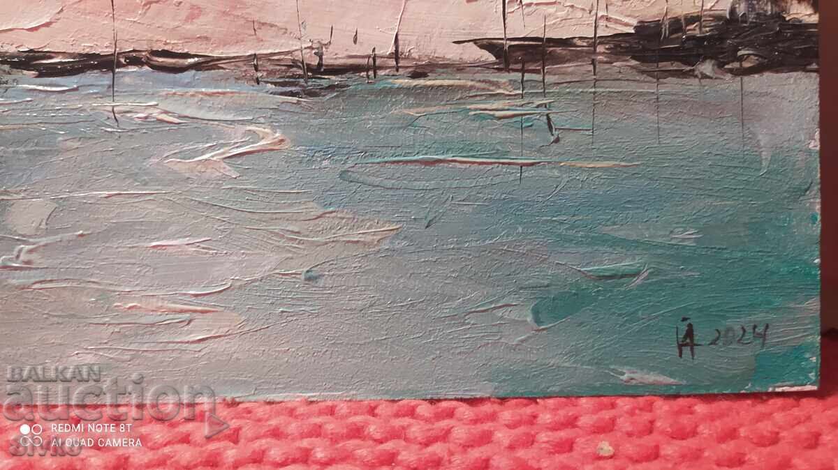 Oil painting canvas flotilla of ships at sea 20/20 cm with price 19.99 BGN | € 10.22 Oil painting canvas flotilla of ships at sea 20/20 cm with price 19.99 BGN | € 10.22