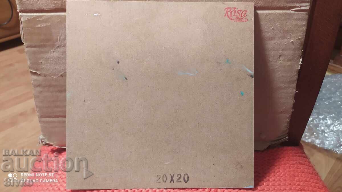 Auction Oil painting canvas flotilla of ships at sea 20/20 cm Auction Oil painting canvas flotilla of ships at sea 20/20 cm