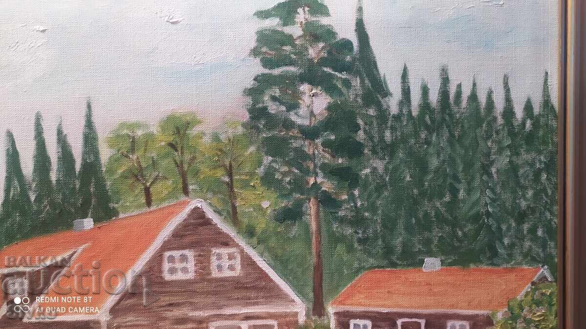 Oil painting signed The Home of My Childhood - 6 Oil painting signed The Home of My Childhood - 6