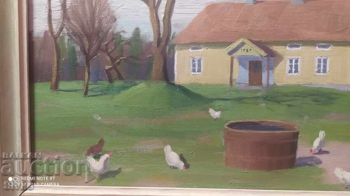 Auction Oil painting signature The Farm Auction Oil painting signature The Farm