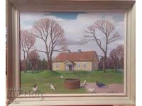 Oil painting signature The Farm