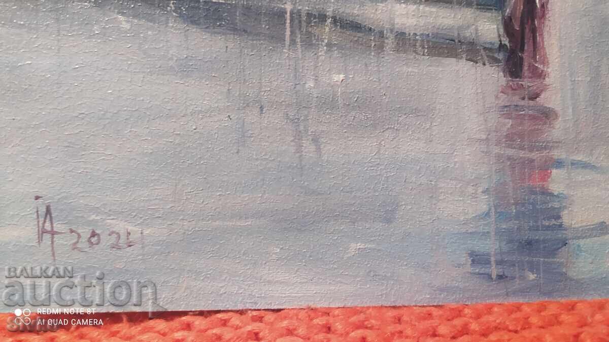 Oil painting Walk in the Rain with price 29.99 BGN | € 15.33 Oil painting Walk in the Rain with price 29.99 BGN | € 15.33