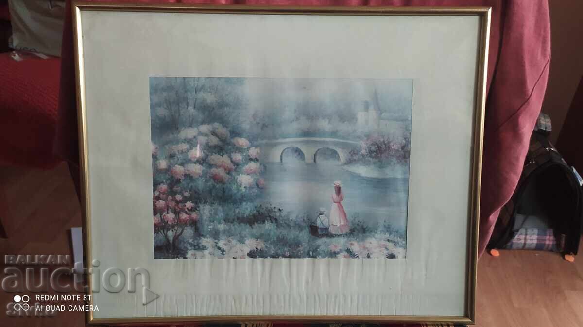 Ζωγραφική μεταλλική κορνίζα Στην όχθη του ποταμού Ζωγραφική μεταλλική κορνίζα Στην όχθη του ποταμού