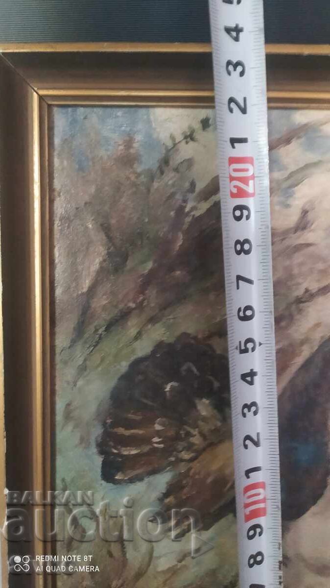 Auction Painting, oil, fiberboard, The Love Call of the Capercaillie, 1956 Auction Painting, oil, fiberboard, The Love Call of the Capercaillie, 1956