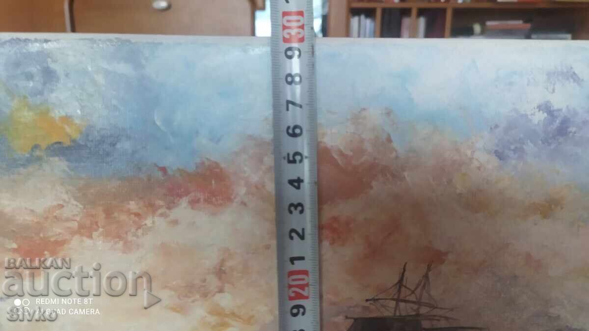 Auction Painting, oil on canvas, On the way to new shores Auction Painting, oil on canvas, On the way to new shores