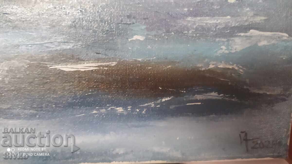 Delivery of Painting, oil on canvas, On the way to new shores Delivery of Painting, oil on canvas, On the way to new shores