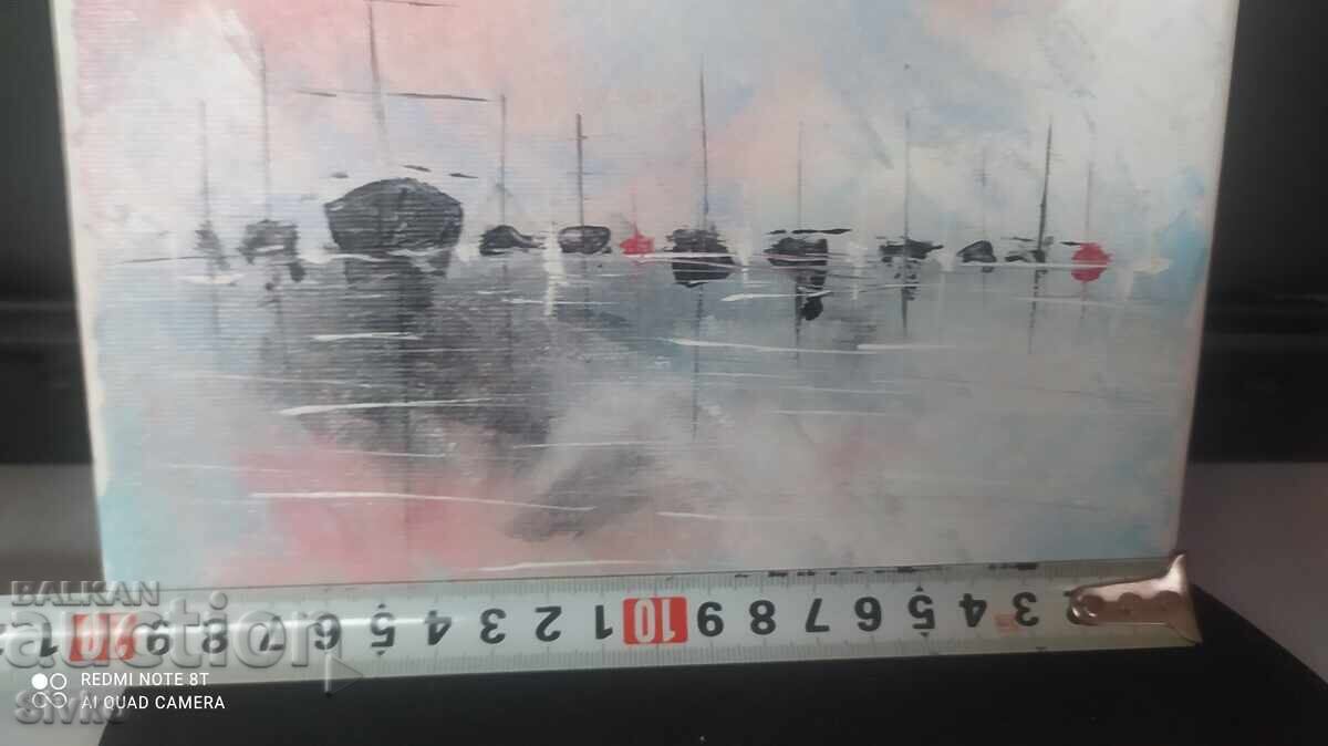 Картина, масло, платно, Флотилия с цена 19.99 лв. | € 10.22 Картина, масло, платно, Флотилия с цена 19.99 лв. | € 10.22