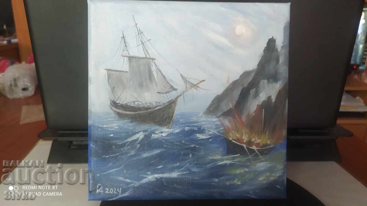 Painting, oil, canvas, Battle Painting, oil, canvas, Battle