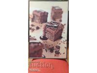 Poster imagine pentru local, ramă metalică, tort, 60/40 cm