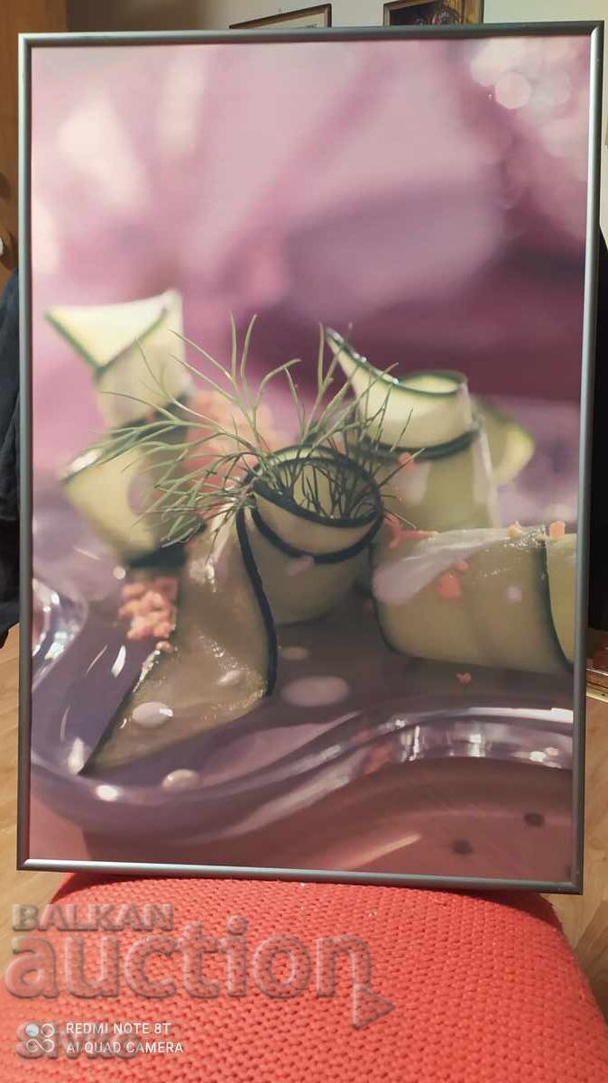 Poster photo for a metal-framed salad establishment, 60/40 cm Poster photo for a metal-framed salad establishment, 60/40 cm
