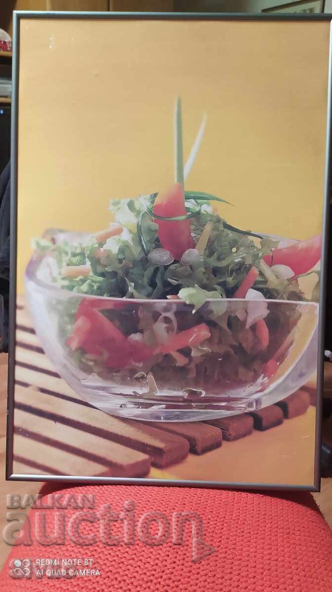 Πόστερ φωτογραφία σαλάτα μεταλλικό πλαίσιο 60/40 Πόστερ φωτογραφία σαλάτα μεταλλικό πλαίσιο 60/40