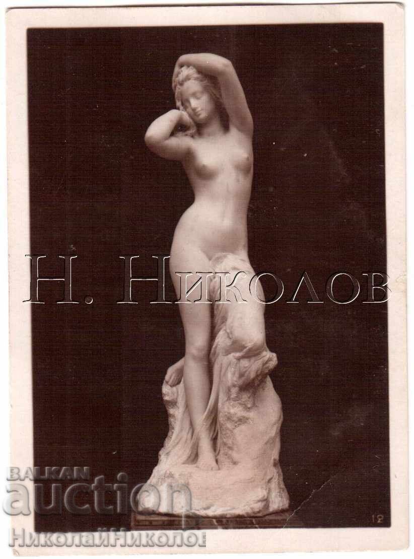 SMALL OLD PHOTO SCULPTURE GUSTAVE MICHEL IN A DREAM D411 SMALL OLD PHOTO SCULPTURE GUSTAVE MICHEL IN A DREAM D411