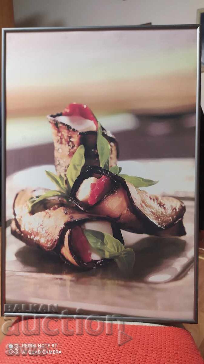 Πόστερ φωτογραφία για κατάστημα μεταλλικό πλαίσιο ορεκτικό 60/40