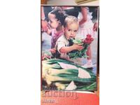 Πόστερ φωτογραφία παιδιού με ραπανάκια μεταλλικό πλαίσιο 60/40