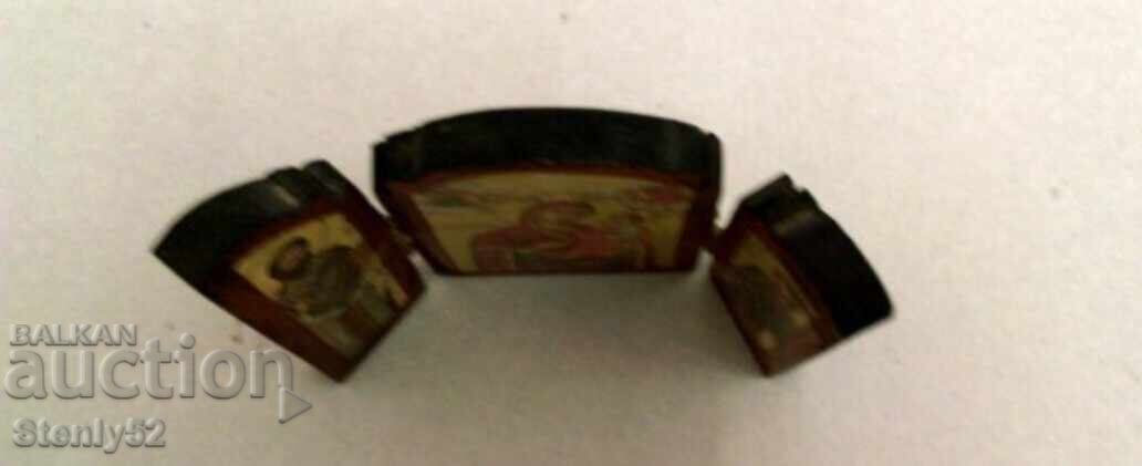 Three icons connected by straps. with price 35.00 BGN | € 17.90 Three icons connected by straps. with price 35.00 BGN | € 17.90