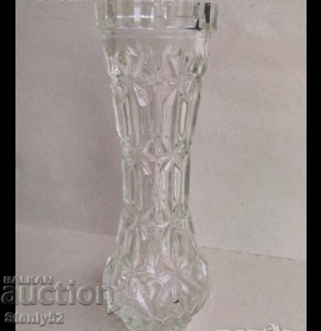 Glass vase, thick glass from Sotsa. with price 20.00 BGN | € 10.23 Glass vase, thick glass from Sotsa. with price 20.00 BGN | € 10.23