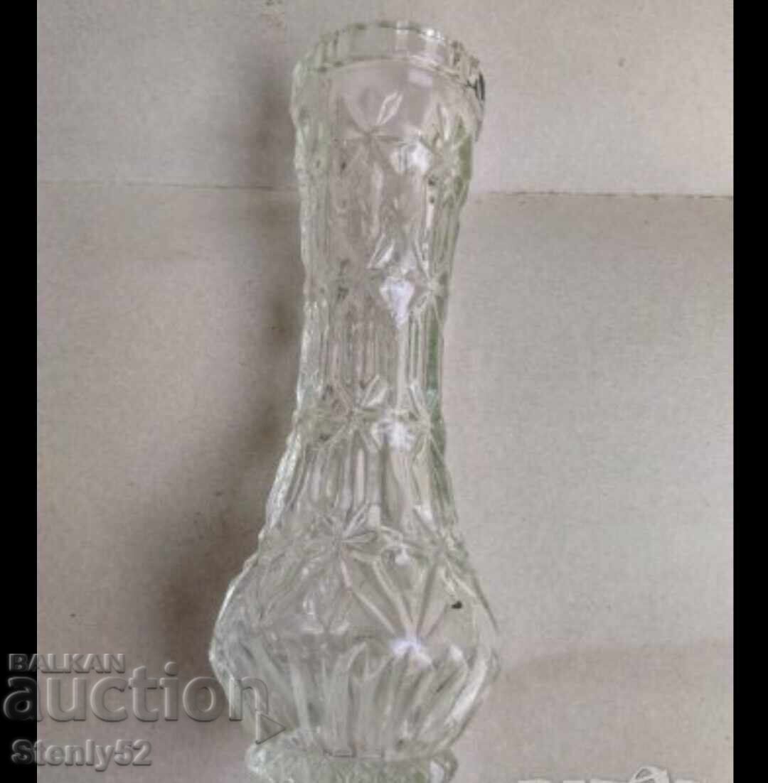 Glass vase, thick glass from Sotsa. Glass vase, thick glass from Sotsa.