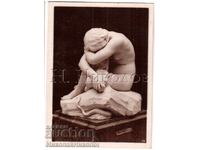 SMALL OLD PHOTO SCULPTURE ERNEST DAGONE EVA D414