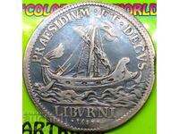 1/2 Thaler 1683 Italy Livorno Cosimo di Medici silver