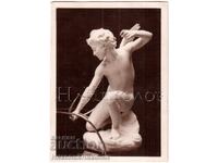 SMALL OLD PHOTO SCULPTURE LAURENT MARQUEST CUPID D417