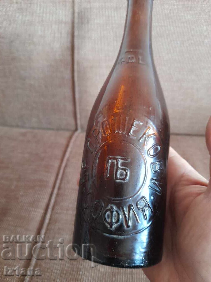 Auction Old beer bottle Bratia Proshekovi Sofia Auction Old beer bottle Bratia Proshekovi Sofia