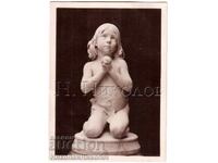 SMALL OLD PHOTO SCULPTURE JEAN DAMPE ST. JOHN THE BAPTIST D421