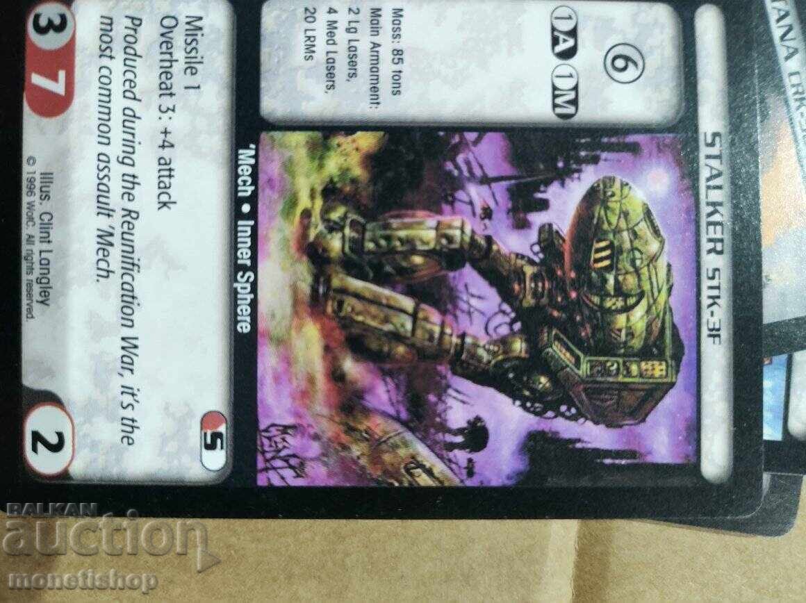 We offer a large collection of Batletech cards - 5 We offer a large collection of Batletech cards - 5