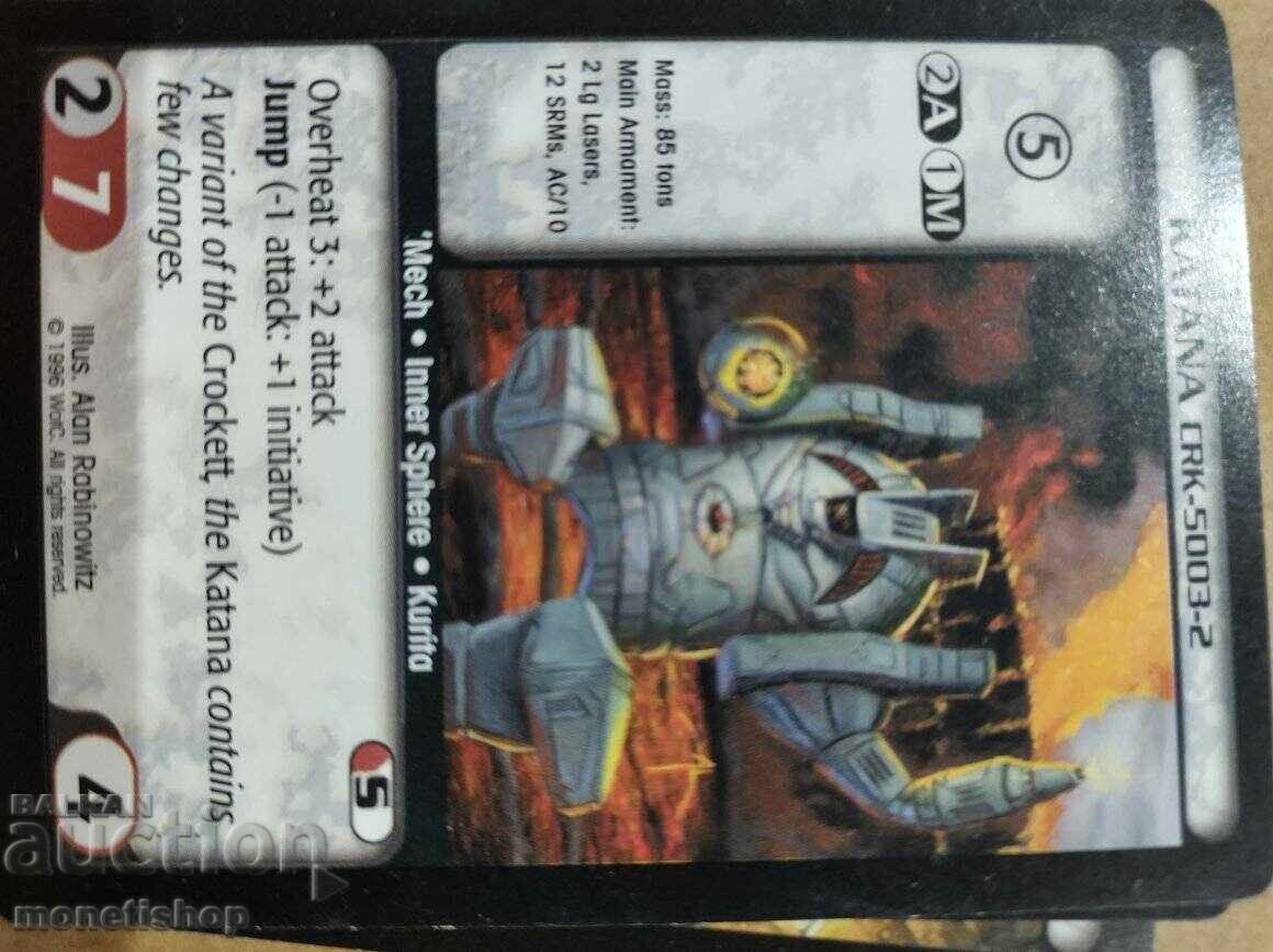 We offer a large collection of Batletech cards - 6 We offer a large collection of Batletech cards - 6