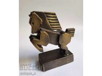 Old modernist bronze sculpture - horse