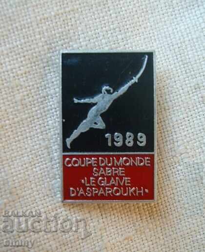 Σήμα περίφραξης 1989 - Παγκόσμιο Κύπελλο σπαθιού Asparuhov Σήμα περίφραξης 1989 - Παγκόσμιο Κύπελλο σπαθιού Asparuhov
