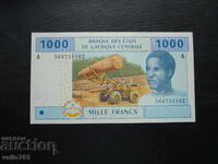 STATELE CENTRALAFRICANE 1000 FRANCA 2002 NOU UNC