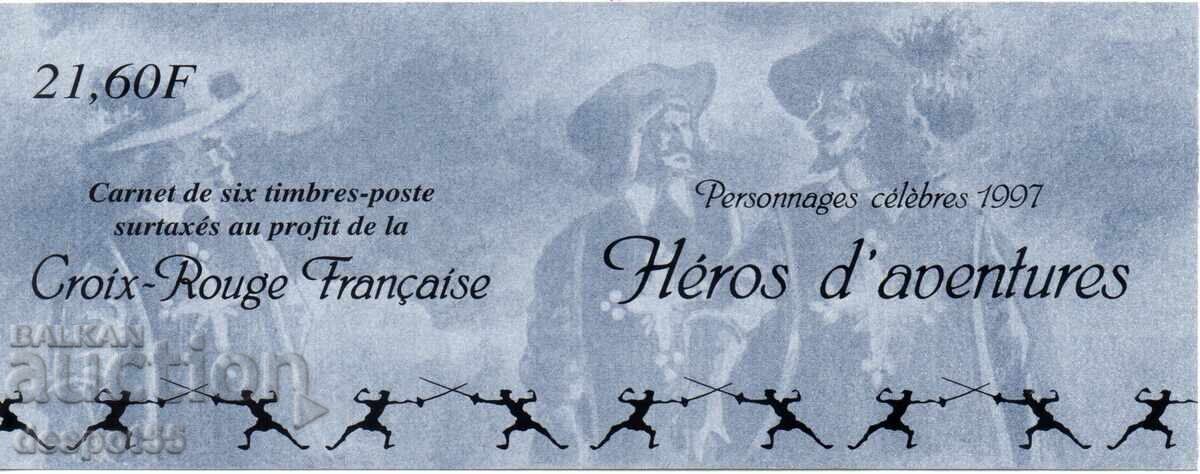 1997. Γαλλία. Χαρακτήρες από τη γαλλική λογοτεχνία. Δελτίο. με τιμή 7.30 BGN | € 3.73 1997. Γαλλία. Χαρακτήρες από τη γαλλική λογοτεχνία. Δελτίο. με τιμή 7.30 BGN | € 3.73