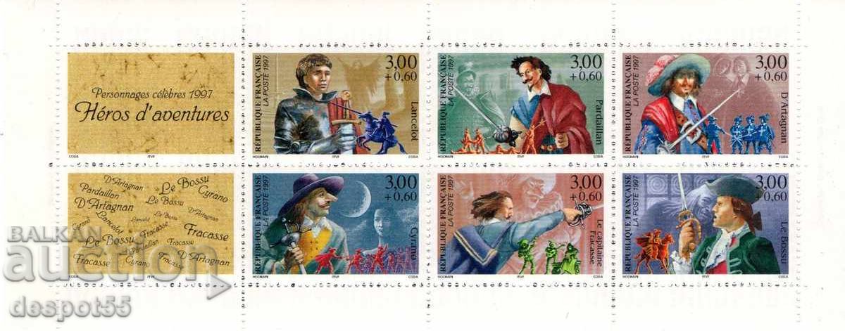 1997. Γαλλία. Χαρακτήρες από τη γαλλική λογοτεχνία. Δελτίο. 1997. Γαλλία. Χαρακτήρες από τη γαλλική λογοτεχνία. Δελτίο.