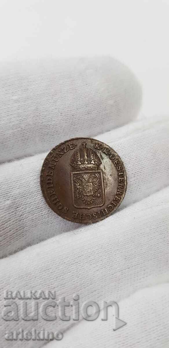 Collectible copper coin 1/4 kreuzer 1816 "A" Austria - 7
