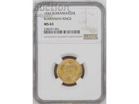 Златна монета 20 леи 1944 ROMANIAN KINGS NGC MS 63