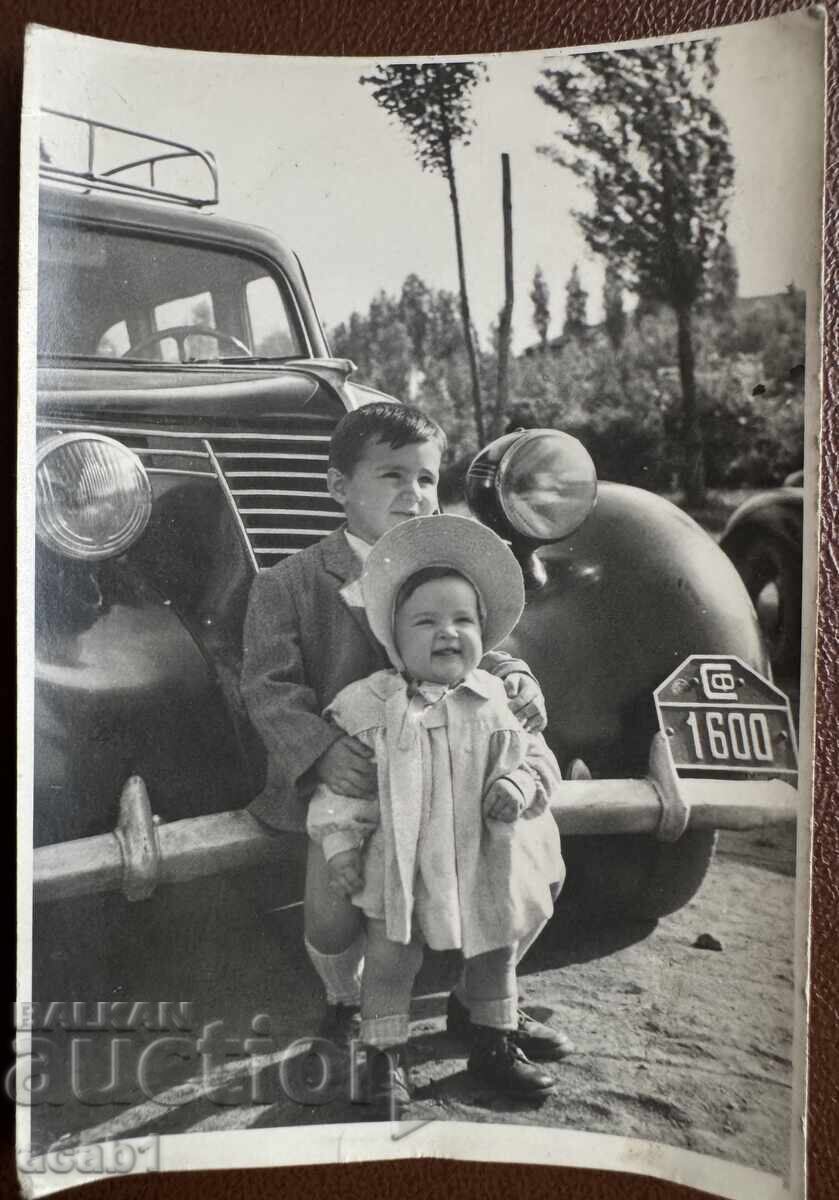 Dad and I in Front of Dad's Car