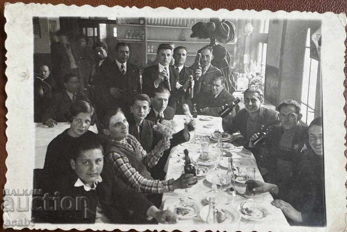 Men having a beer at the Knyazhevo Pub Men having a beer at the Knyazhevo Pub