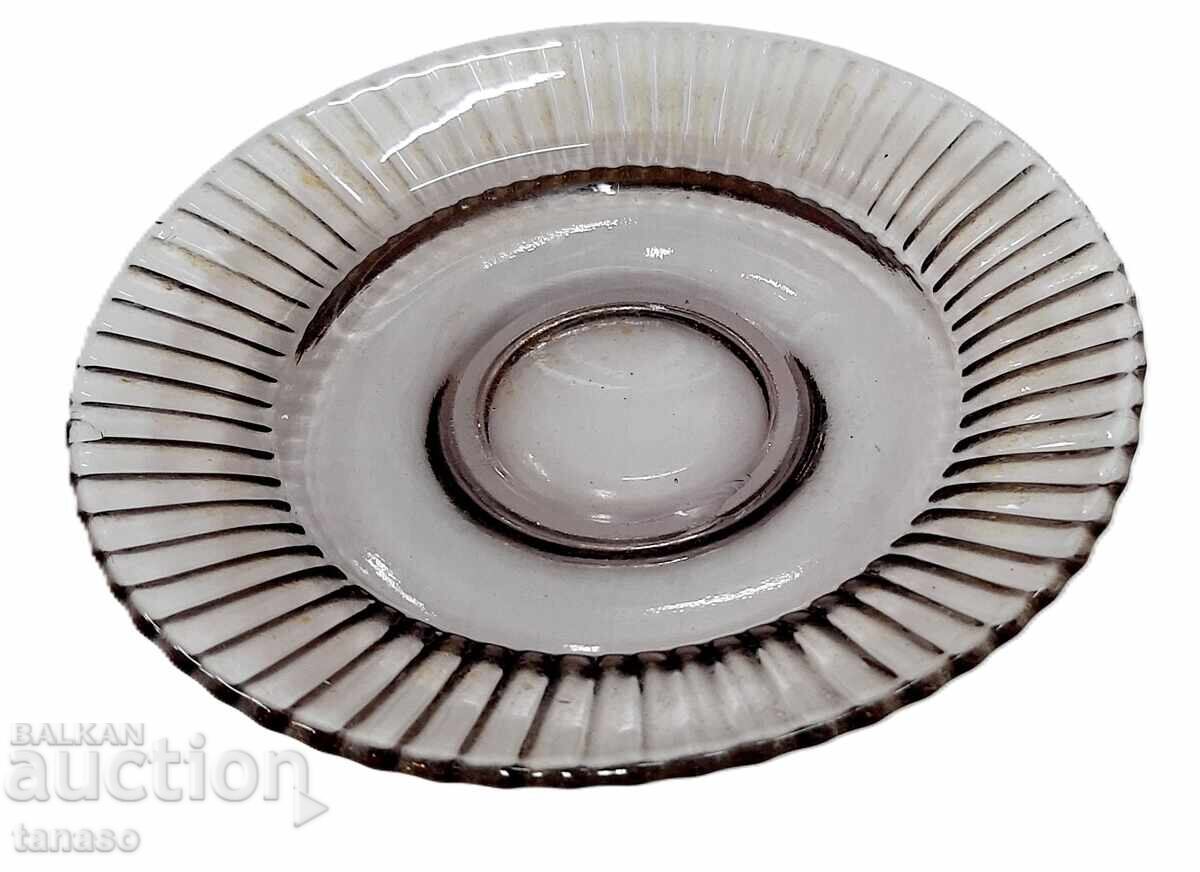 Шест стъклени десертни чинийки, виолетово стъкло (1.2) - 5 Шест стъклени десертни чинийки, виолетово стъкло (1.2) - 5