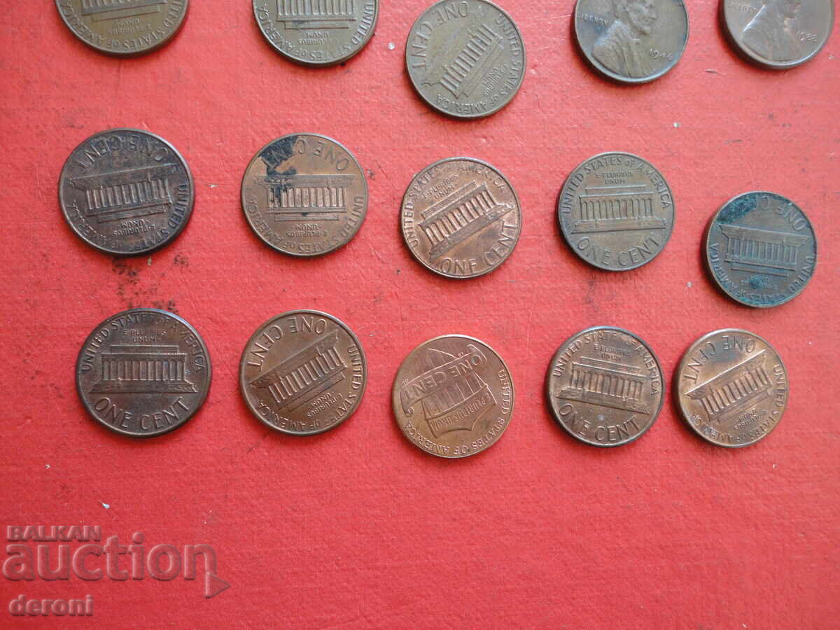 Monede de 1 cent SUA lotul 1 cu preț 10.00 BGN | € 5.11 Monede de 1 cent SUA lotul 1 cu preț 10.00 BGN | € 5.11
