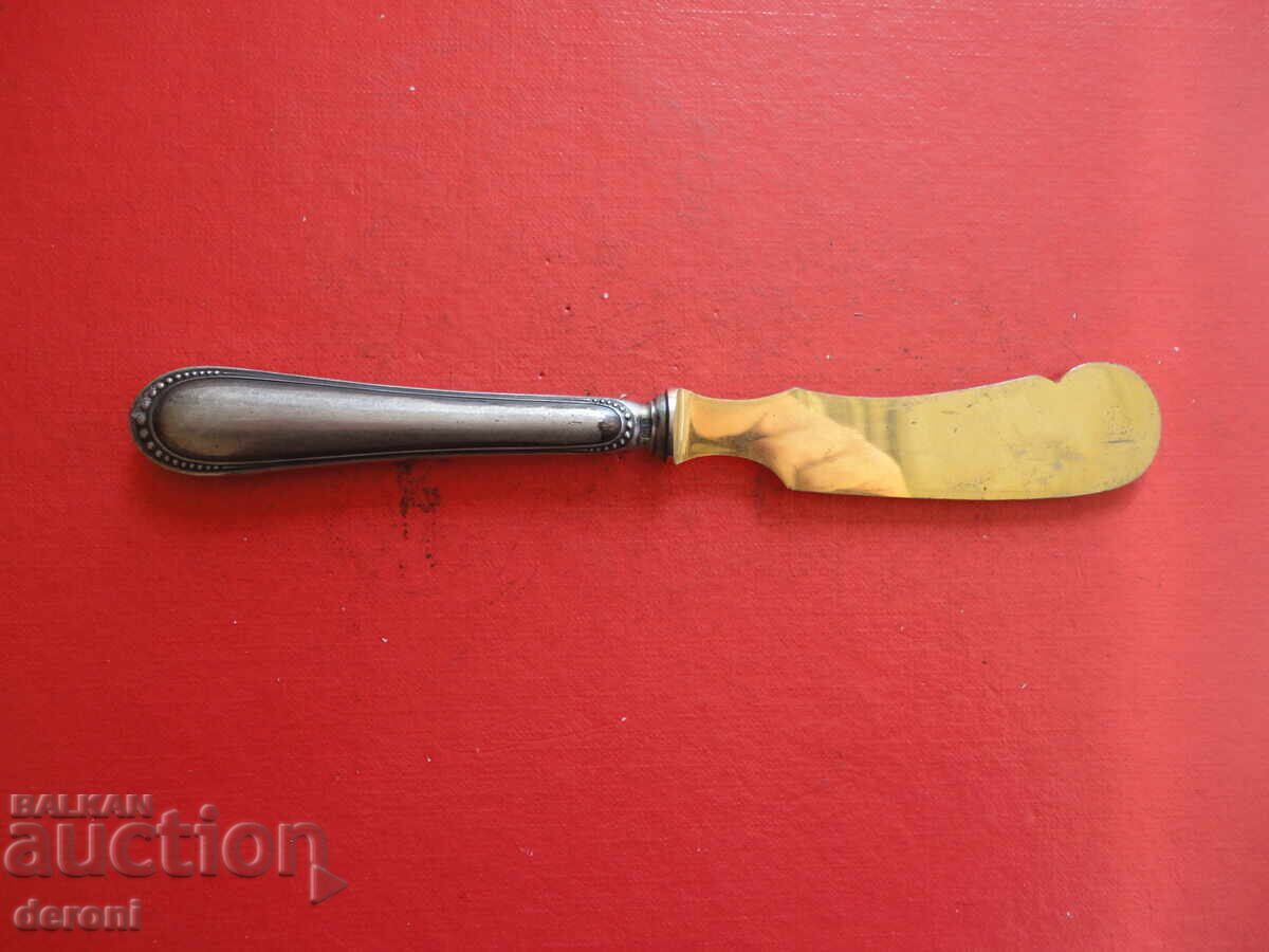 Silver knife with gilding with price 15.00 BGN | € 7.67 Silver knife with gilding with price 15.00 BGN | € 7.67