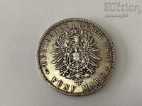 Germany 5 Mark 1874 - Prussia Silver 0.900