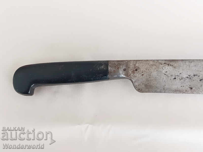 Auction Old, very long forged knife with the master's stamp Auction Old, very long forged knife with the master's stamp